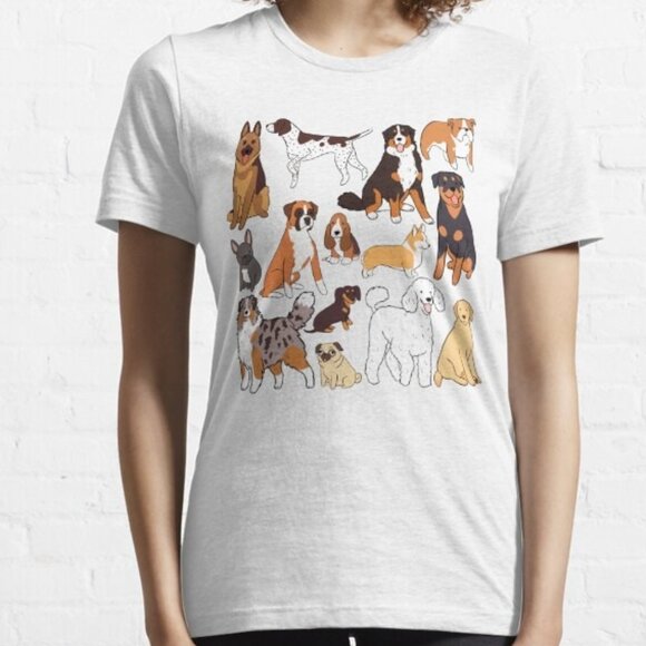 Unbranded Other - Cute Cartoon Dogs Breeds Pattern Shirt, Gift For Dog Lovers